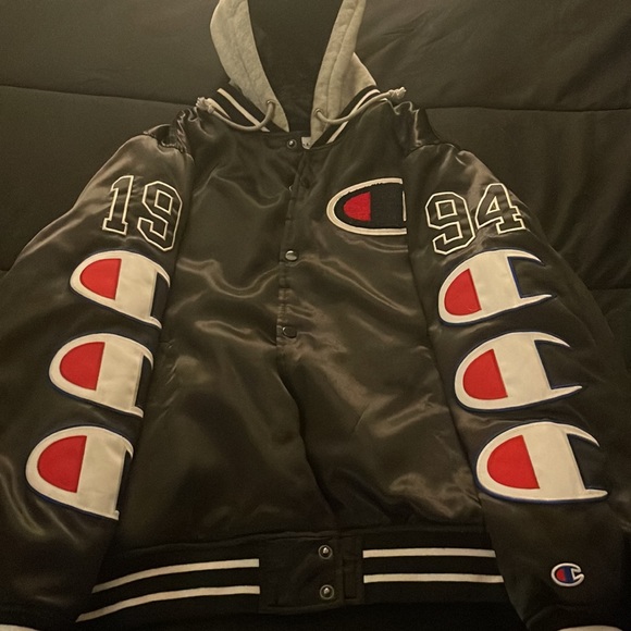 Supreme | Jackets & Coats | Supreme Champion Hooded Satin Varsity
